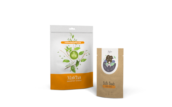 Standbodenbeutel aus Kraftpapier